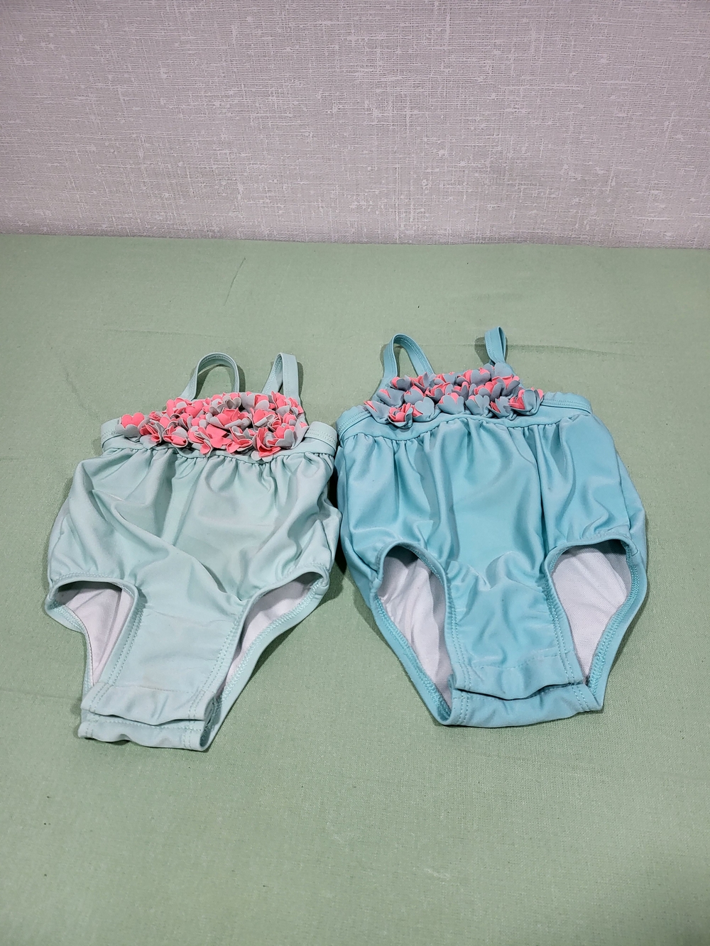 TWINS- Cat & Jack Light Blue Infant Swimwear- 2 Suits